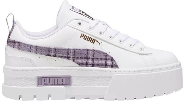 Кроссовки Puma Mayze Winter Big Kid 'Tartan Formstrip - White Pale Plum', белый