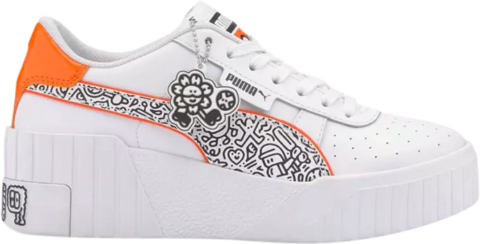Кроссовки Puma Mr. Doodle x Wmns Cali Wedge Wavy Doodles, белый