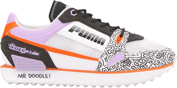 Кроссовки Puma Mr. Doodle x Wmns Mile Rider Wavy Doodles, белый