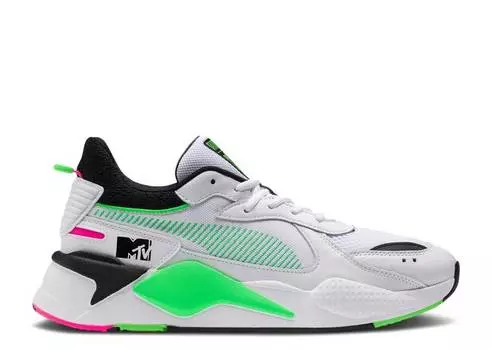 Кроссовки Puma MTV X RS-X TRACKS '80S - WHITE FLURO GREEN', белый