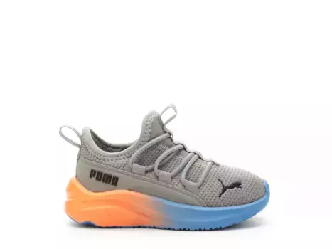 Кроссовки Puma One4All Fade Slip-On — детские, серые/синие/оранжевые