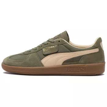 Кроссовки Puma Palermo Skateboarding Shoes Unisex Low-top Green, зеленый/коричневый