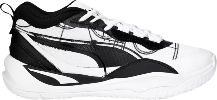 Кроссовки Puma Playmaker Pro Courtside - White Black, белый