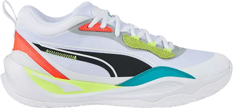 Кроссовки Puma Playmaker Pro White Fiery Coral Lime, белый