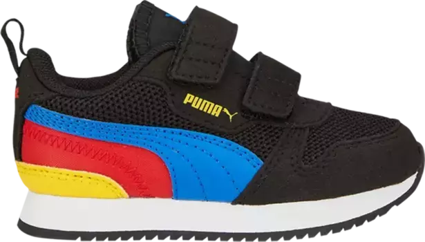 Кроссовки Puma R78 Infant Black Blue Yellow, черный
