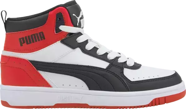 Кроссовки Puma Rebound Joy Big Kid Black White Red, белый