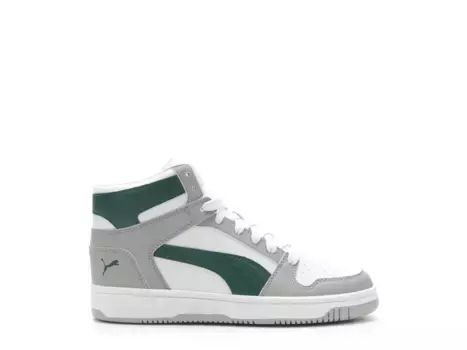 Кроссовки Puma Rebound Layup SL High-Top — детские, белые/зеленые