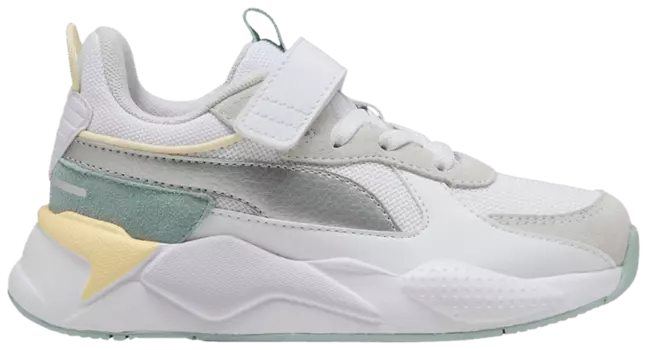 Кроссовки Puma RS-X Metallic AC+ Little Kid 'White Silver', белый