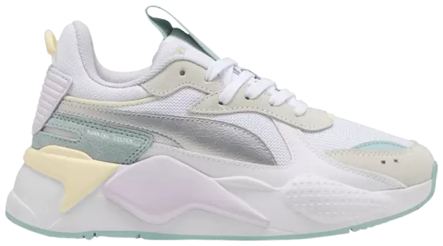 Кроссовки Puma RS-X Metallic Big Kid 'White Silver Mint', белый