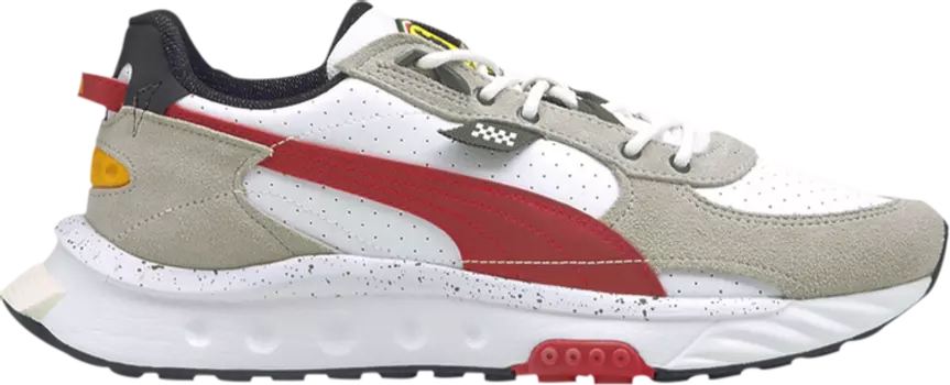 Кроссовки Puma Scuderia Ferrari x Wild Rider White Rosso Corsa, белый