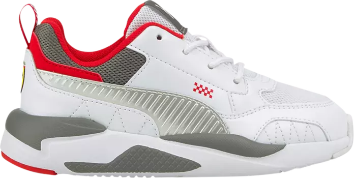 Кроссовки Puma Scuderia Ferrari x X-Ray 2 AC Little Kid White Smoked Pearl, белый