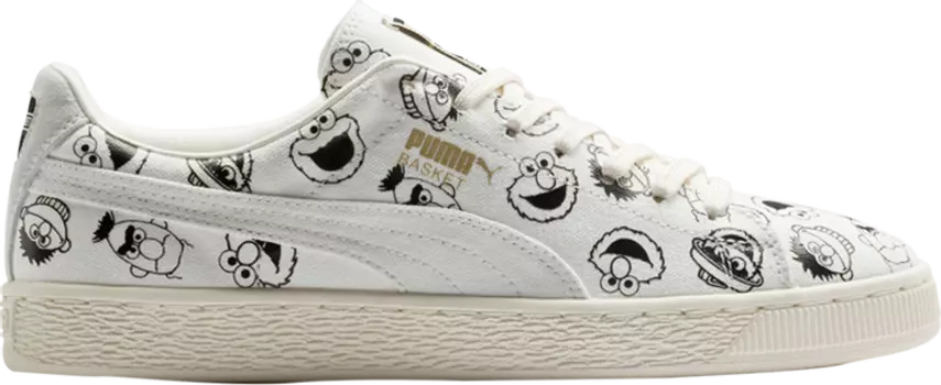 Кроссовки Puma Sesame Street x Basket Whisper White, белый