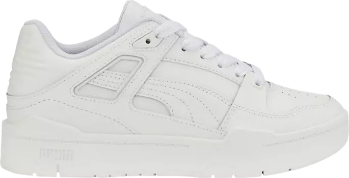 Кроссовки Puma Slipstream Leather Jr Triple White, белый