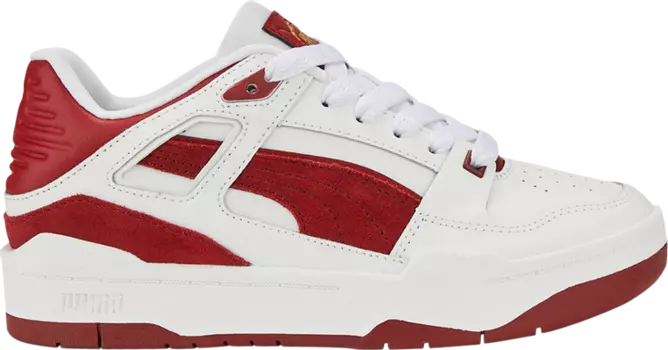 Кроссовки Puma Slipstream Suede FS Big Kid White Intense Red, белый