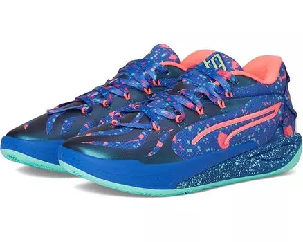 Кроссовки PUMA Stewie Basketball Shoes, цвет Vivid Blue/Electric Peppermint