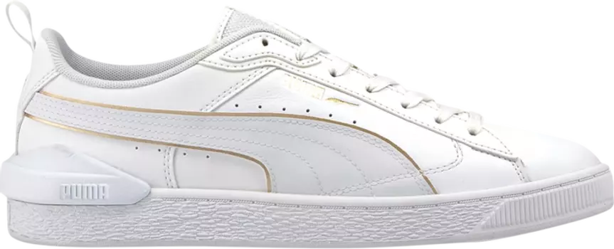 Кроссовки Puma Suede Bloc Liquid Metal - White Team Gold, белый