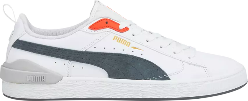 Кроссовки Puma Suede Bloc White Dark Slate, белый