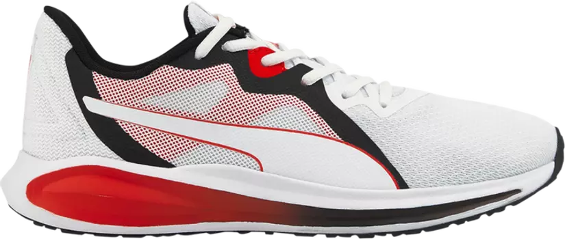 Кроссовки Puma Twitch Runner White High Risk Red, белый