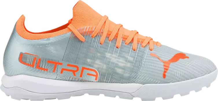 Кроссовки Puma Ultra 3.4 TT Diamond Silver Neon Citrus, серебряный