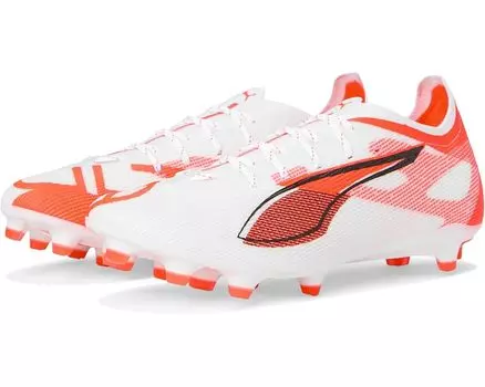 Кроссовки PUMA Ultra 5 Pro Firm, Artificial Ground Soccer Cleats, цвет Puma White-Puma Black-Glowing Red