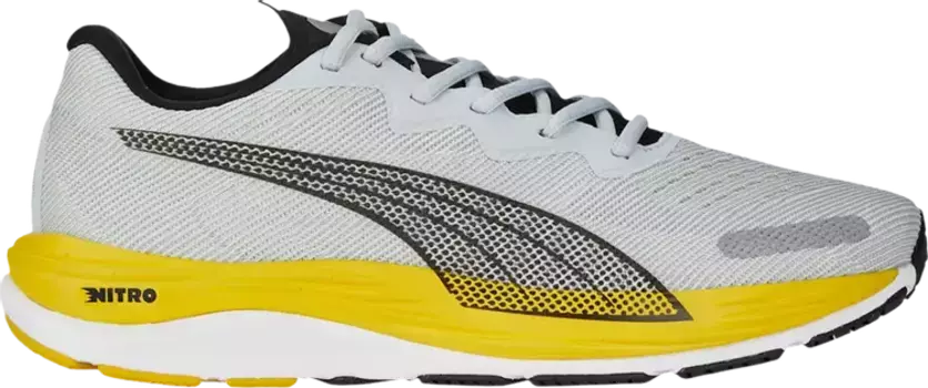 Кроссовки Puma Velocity Nitro 2 Platinum Grey Fresh Pear, серый