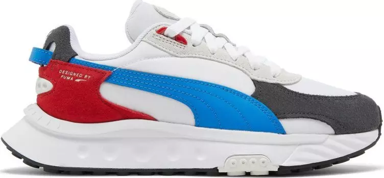 Кроссовки Puma Wild Rider Rollin Jr Ebony White, белый