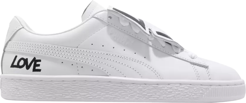 Кроссовки Puma Wmns Basket Badge HNDWRTTN White, белый