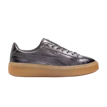 Кроссовки Puma Wmns Basket Platform Luxe 'Quiet Shade', серый