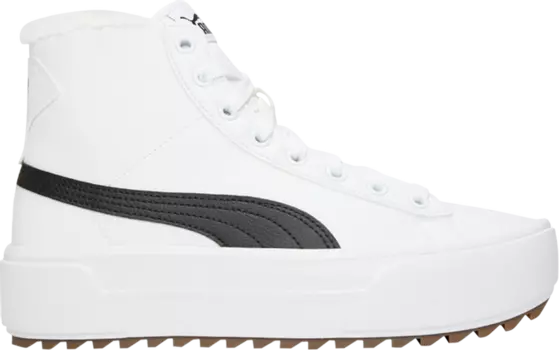 Кроссовки Puma Wmns Kaia Mid Fur - White Black, белый