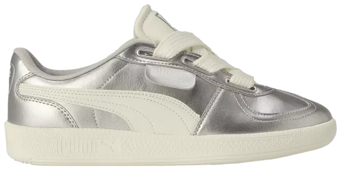 Кроссовки Puma Wmns Palermo Wide Lace 'Metallic - Silver Warm White', серебряный