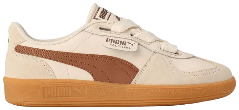 Кроссовки Puma Wmns Palermo Wide Lace SD 'Frosted Ivory Brown Mushroom', кремовый