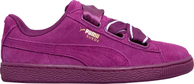 Кроссовки Puma Wmns Suede Heart Satin 2 Dark Purple, фиолетовый