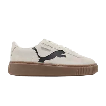 Кроссовки Puma Wmns Suede Platform 'Cutout - Alpine Snow Black', кремовый