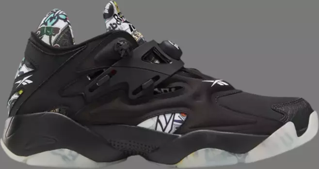 Кроссовки pump court 'sticker city - black' Reebok, черный