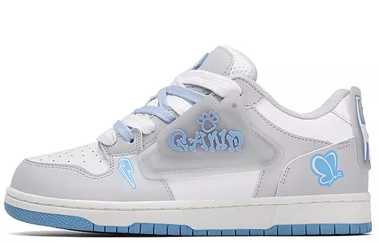 Кроссовки Q-AND Skateboarding Shoes Unisex Low-top Light Gray, светло-серый