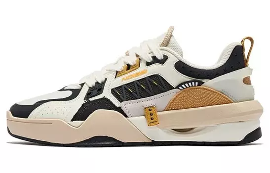 Кроссовки Qiaodan, бежевые/черные