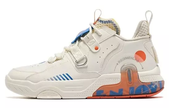 Кроссовки Qiaodan, бежевые/оранжевые