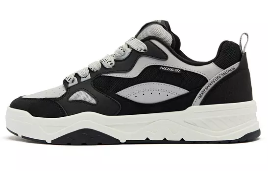 Кроссовки QIAODAN Sea Salt 1.0 Skateboarding Shoes Men Low-top Black Mist Gray, черный