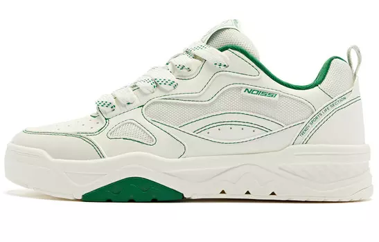 Кроссовки QIAODAN Sea Salt 1.0 Skateboarding Shoes Women's Low-top White/Green, зеленый