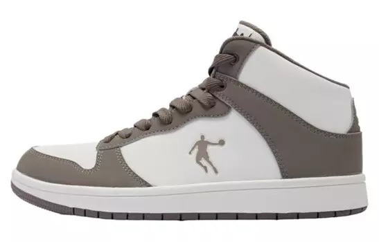 Кроссовки QIAODAN Skateboarding Shoes Men High-top Ivory/walnut, слоновая кость