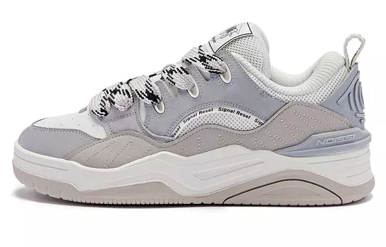 Кроссовки QIAODAN Skateboarding Shoes Men Low-top Gray, серый