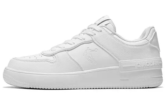 Кроссовки QIAODAN Skateboarding Shoes Men Low-top, цвет White