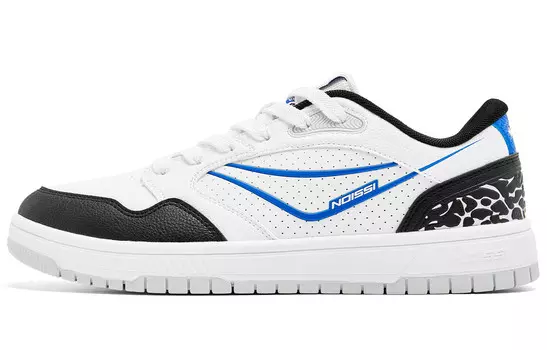 Кроссовки QIAODAN Skateboarding Shoes Men Low-top White Black, белый/черный