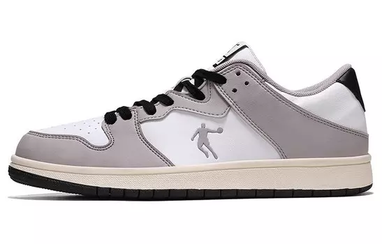 Кроссовки QIAODAN Skateboarding Shoes Men Low-top Grey/white, цвет White/Cloud Marster