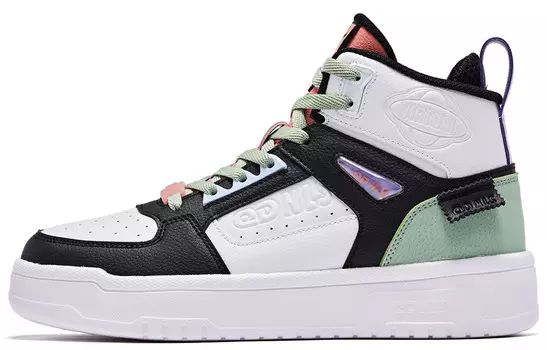 Кроссовки QIAODAN Skateboarding Shoes Women's High-top, цвет White