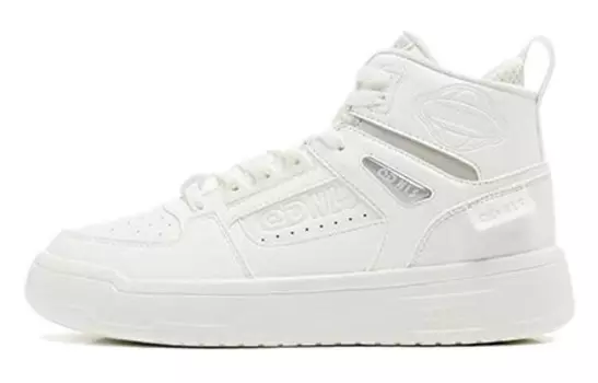 Кроссовки QIAODAN Skateboarding Shoes Women's High-top Ivory Pumice Color, слоновая кость