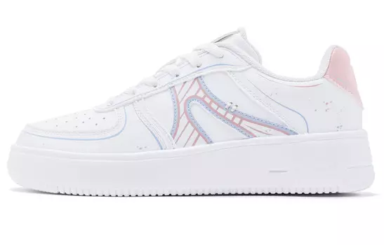 Кроссовки QIAODAN Skateboarding Shoes Women's Low-top Chalk White, белый