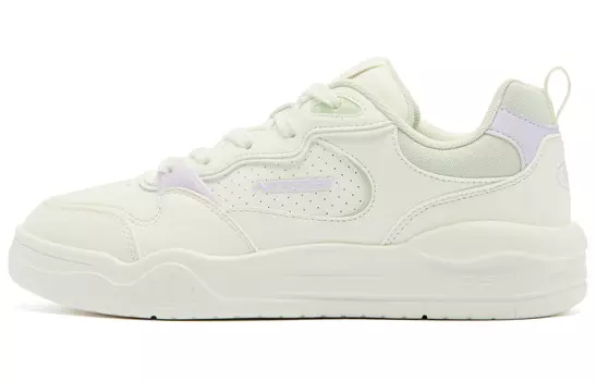 Кроссовки QIAODAN Skateboarding Shoes Women's Low-top Ivory Celadon Color, слоновая кость