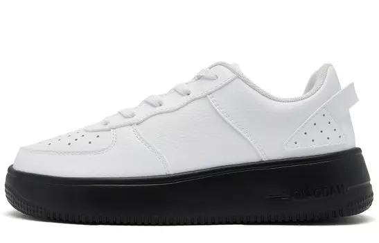 Кроссовки QIAODAN Skateboarding Shoes Women's Low-top Black/white, белый/черный