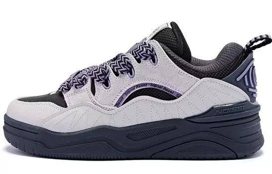 Кроссовки QIAODAN Skateboarding Shoes Women's Low-top Black Pale Gray, черный